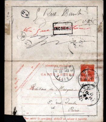 MOULINS (03) WHOLE POSTCARD / Revue CAHIERS DU CENTRE ''Ed. CHAMBONNET'' 1913