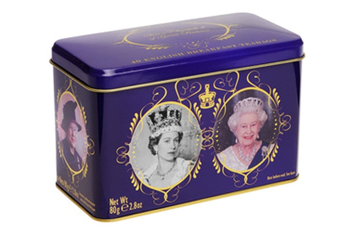 2,QUEEN ELIZABETH II OF GREAT BRITAIN TIN ENGLISH BREAKFAST TEA 40
