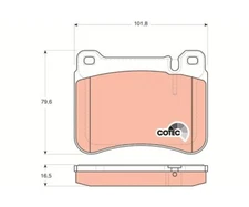 Brake pad set, disc brake COTEC TRW GDB1693
