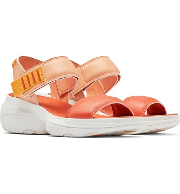 Sorel Women's Explorer Blitz Stride Sandal - Paradiso Peach/Sea Salt  size 10