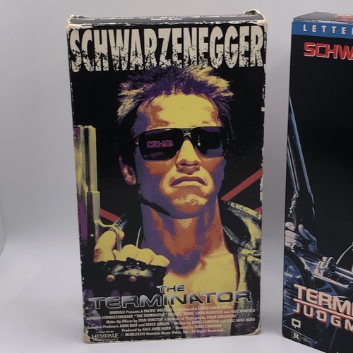 The Terminator 1 Terminator 2 VHS, 1991 Sealed 2 Is Letterbox Schwarzenegger - Imagen 2 de 7