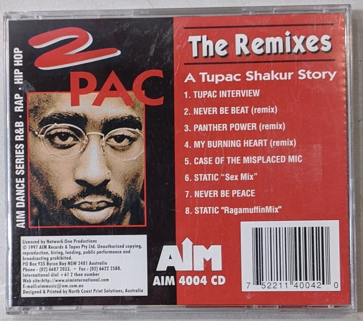 2Pac The Remixes A Tupac Shakur Story 1997 Album Australia