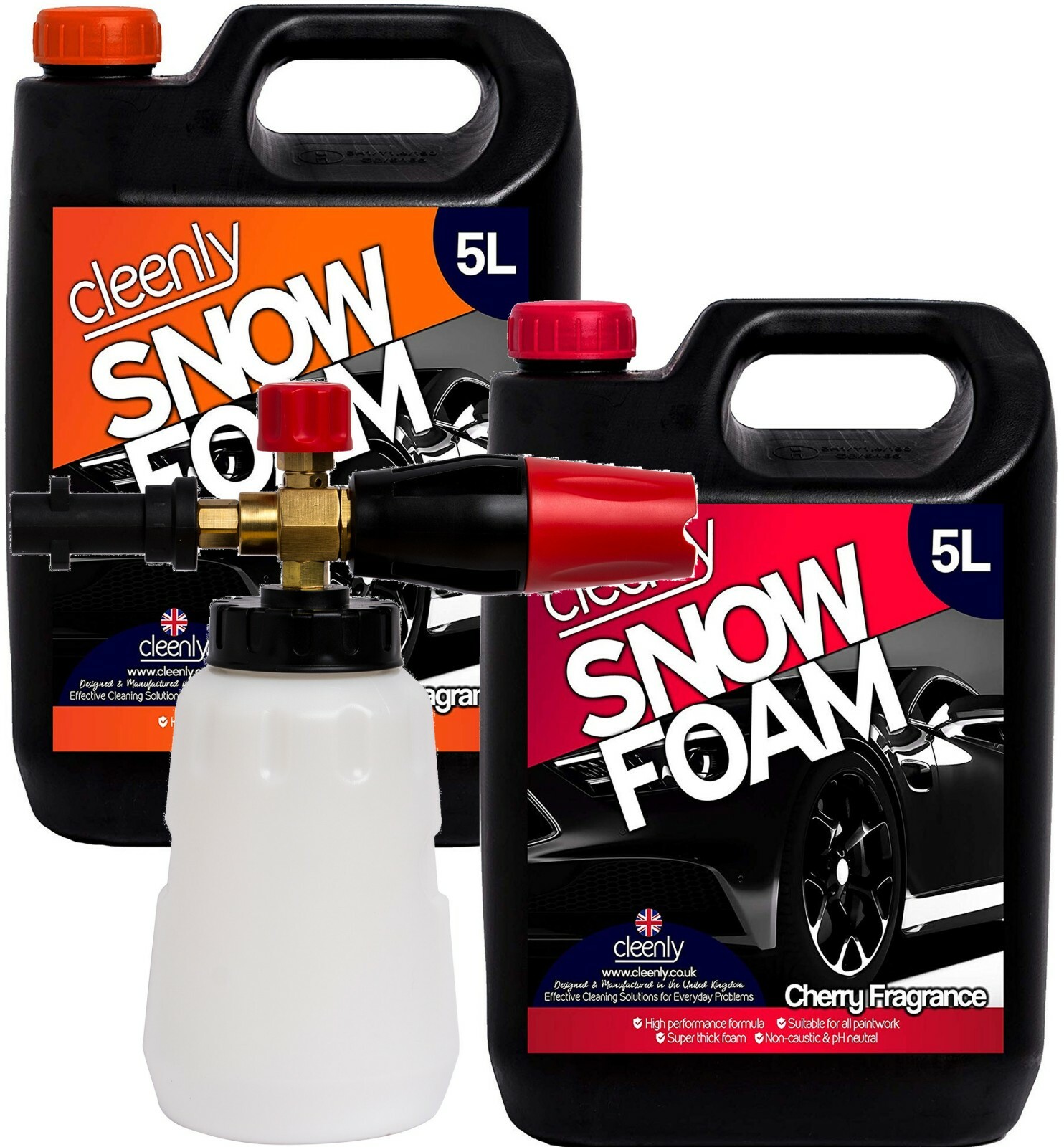 Cleenly Snow Foam Lance Cannon Karcher K Compatible Pressure Washer Gun 10L Wax