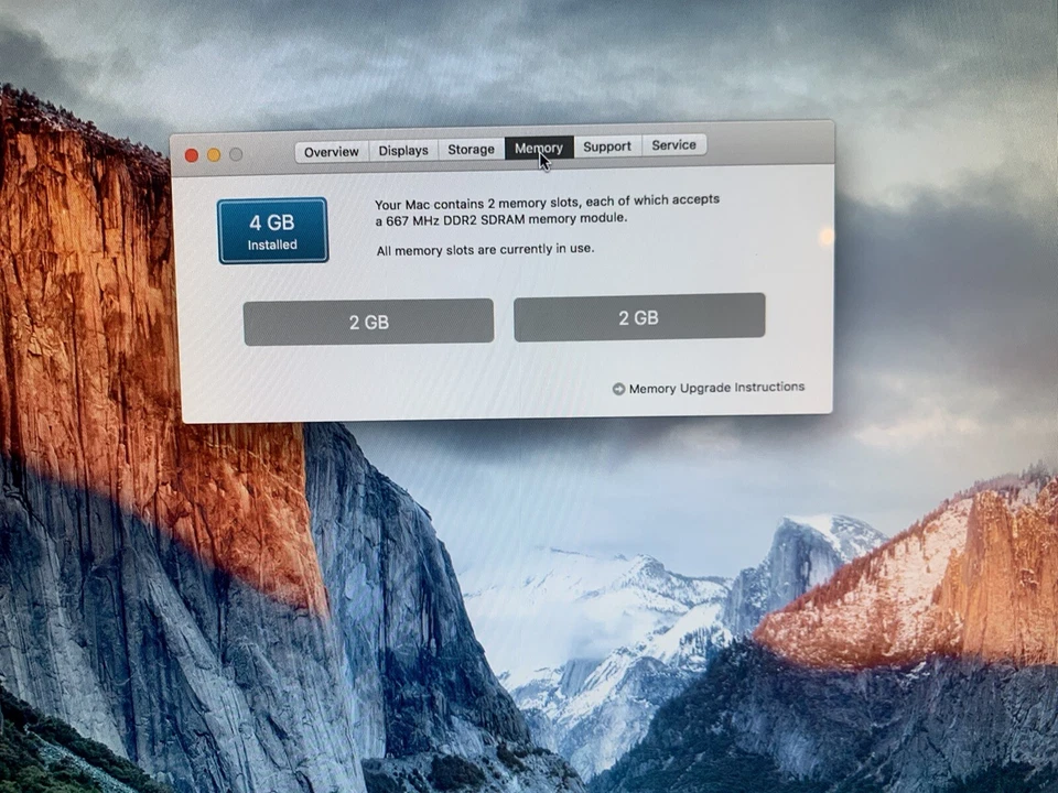 iMac 20" Mid-2007 A1224 C2D Core 2 Duo 2.4GHz 4GB RAM 120GB SSD HDD El Capitan - Image 3 of 4