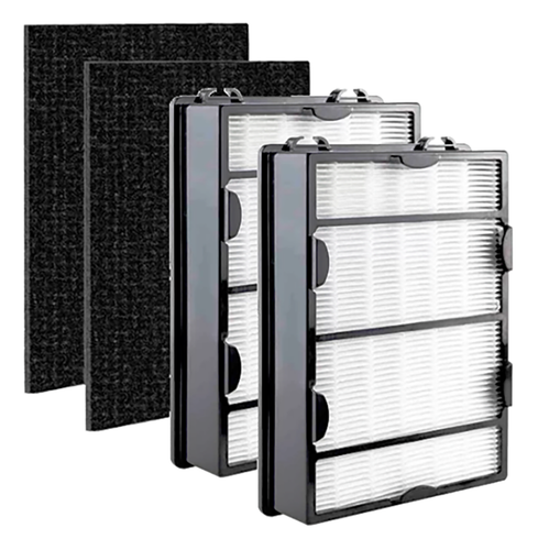 EsportsMJJ – 2 Filtri HEPA + 4 Pre-Filtri Carbone Per Purificatore Holmes HAPF600D-U2 E Modelli Compatibili (Bionaire, GE) - 4