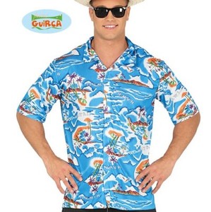 Mens Hawaiian Fancy Dress Shirt Tourist 