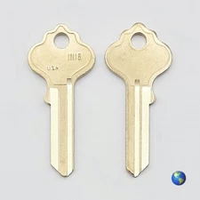 IN18 Key Blanks for Various Locksets by ilco (3 Keys)