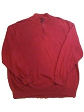 Jos A Bank XXL 1/4 Zip Long Sleeve Pullover Sweater Red
