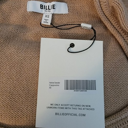 Anthropologie Billie the Label Harlow Sweater X Small Cappucino NWT T37 - Picture 4 of 5