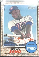 2017 Topps Heritage Red Real One Autograph #ROA-MD Miguel Sano No 16 of 68