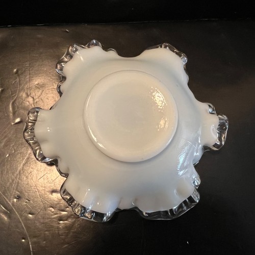 Vintage Fenton Silver Crest Glass Saucer w/Ruffled Edge - Picture 4 of 4