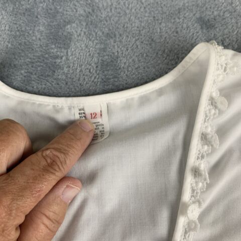 VTG Austrian Folk-wear Dirndl BLOUSES White Cotton blend/Lace Ethnic Oktoberfest - Picture 28 of 37
