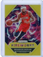 2020-21 Panini Prizm Basketball Fireworks Gold Prizm #8 Brandon Ingram #08/10