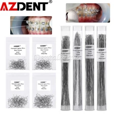 AZDENT Dental Ortho Wire Preformed Ligature Ties Long Short Twist 100pcs/Pack