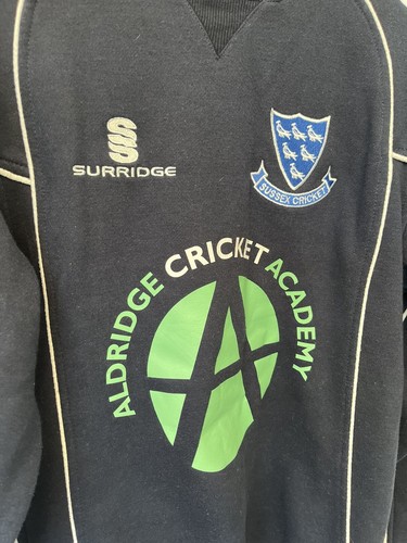 Surridge Navy Aldridge Kids Cricket Jumper Size L School - Picture 2 of 10