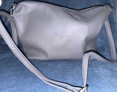Pixie Mood Nude Light Gray Vegan Leather Crossbody Bag Purse
