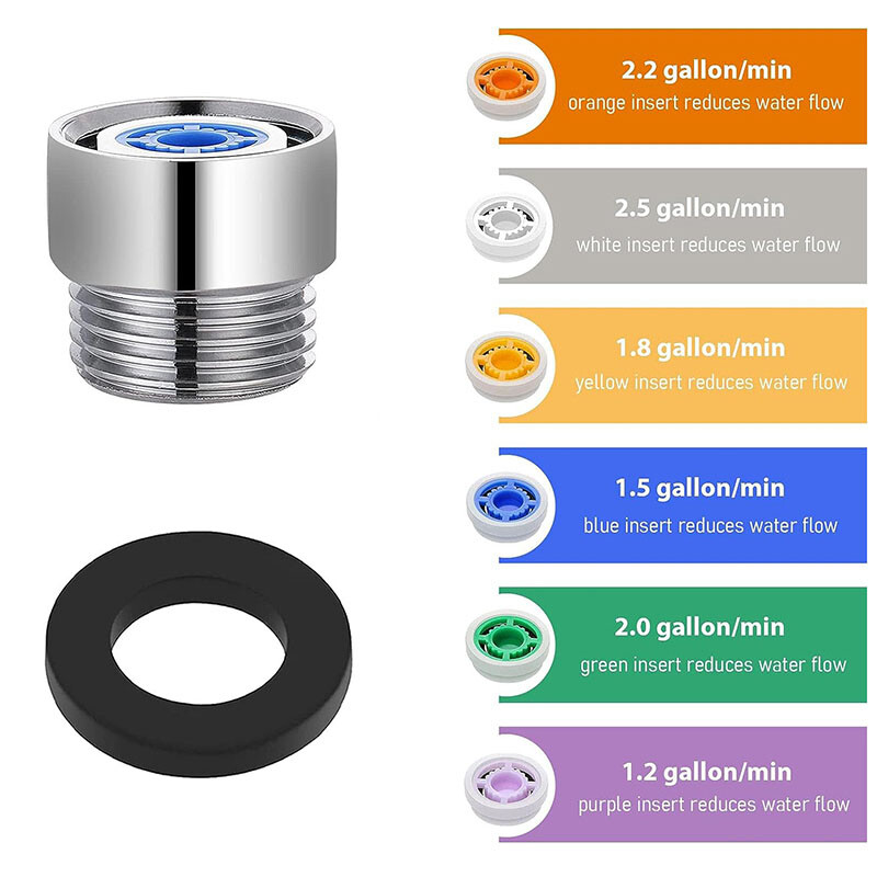 7PCS/Set Shower Head Restrictor Flow Hose Reducer Bathroom Water Saver