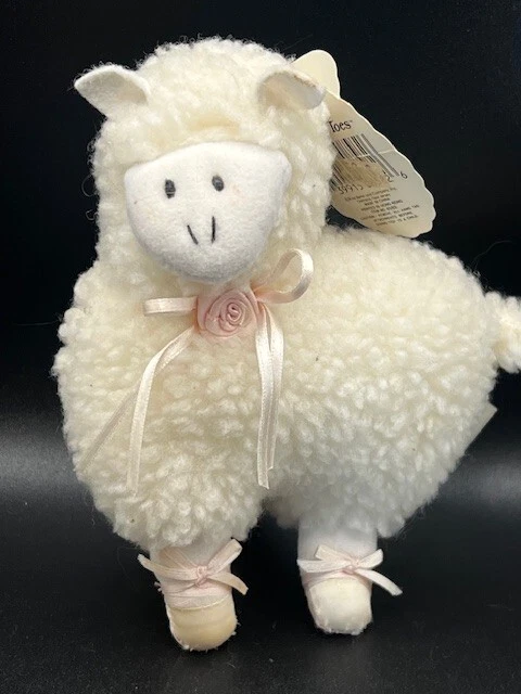 Bailarina Russ Twinkle Toes Pascua Oveja Cordero Rosa y Blanco 7" Peluche Foto 3 de 4