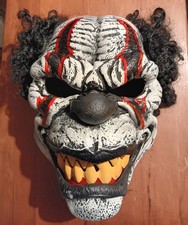 Last Laugh Scary Clown Mask Halloween California Costume Evil Devil Hair Adult