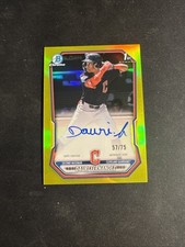 Dauri Fernandez / 2026 Bowman Chrome Baseball AUTO YELLOW REFRACTOR /75 #CPA-DF