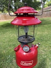 Coleman Single Mantle 200A Lantern 10/1966 Tested Red