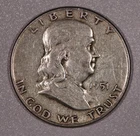 1951-P Franklin Half-Dollar SILVER Coin, Very Fine Condition