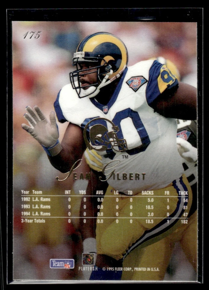 1995 Flair Sean Gilbert St. Louis Rams #175 - Image 2 of 2