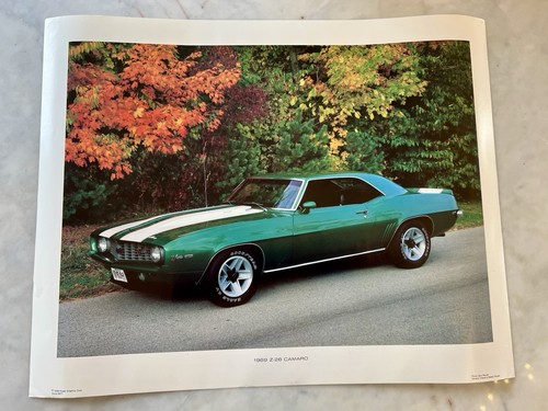 Vintage 1969 Z/28 Camaro American Vehicles Poster by Power Graphics Corp RARE
