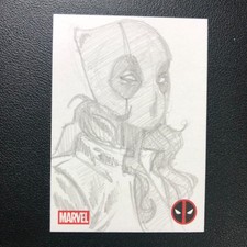 2025 Topps Chrome Marvel Deadpool Deadpool Sketch Cards 1/1 Auto