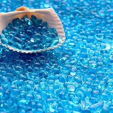 Glass Stones 1Lb/460g Irregular Sea Glass Pebbles Non-Toxic Artificial Crystal