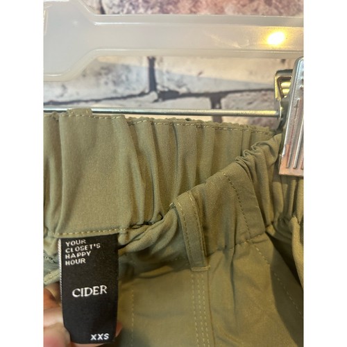 cider green capri jogger pants cargo cropped women's size XXS - Picture 3 of 6