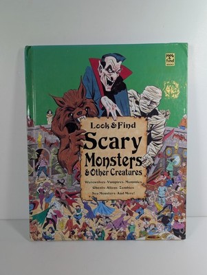 Look & Find Scary Monsters & Other Creatures Werewolves Vampires Book- Wear