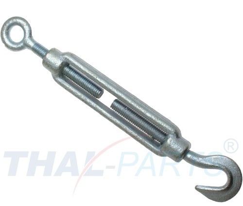 10Er Pack Spannschloss M12 X 125Mm Haken - ÖSe DIN 1480 Verzinkt Seilspanner-image