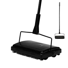 Eyliden Manual Vacuum Cleaner, Carpet Cleaning Cleaner, All-In-One Sweeper, Bla_