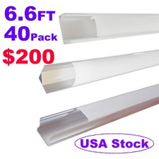 Led Aluminum Profile Channel Holder U/V Shape LED Strip White Cover 3.3FT 6.6FT