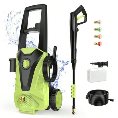 Electric Pressure Washer 2.0 GPM Foam Cannon 5 Nozzles for Deck Patio Fence
