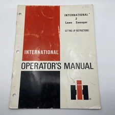 International Harvester Model 2 Lawn Sweeper Operators Owners Manual IH