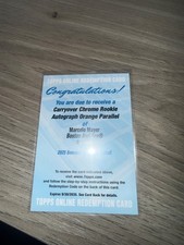 topps chrome orange auto redemption card MLB