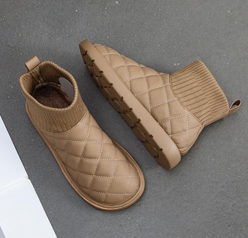 New Women's Winter Ankle Flat Heel Warm Fleece Boots Fur Snow Boots Shoes gift - Picture 13 of 16