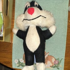 Warner brothers Looney Tunes Sylvester Stuffed Animal Medium 14-24in 1971