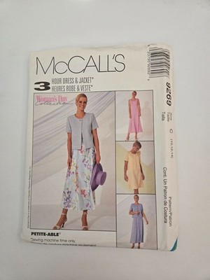 McCall's 9269 Woman's Day Dress & Jacket Sewing Pattern Petite-Able Size C 10-14