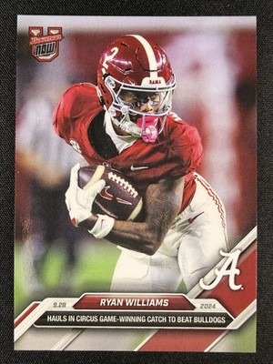 2024 Bowman U Now Ryan Williams RC #19 Game-Winning Catch Alabama Crimson Tide