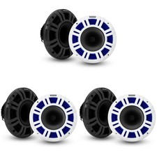 Kicker 3 48KMXL8 8" 4-Ohm RGB-LED KMXL Horn-Loaded Marine Coaxial Speakers,...