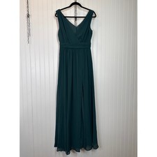 NWT Lulus Thoughts of Hue Emerald Green Surplice Maxi Dress Bridesmaid Size XL
