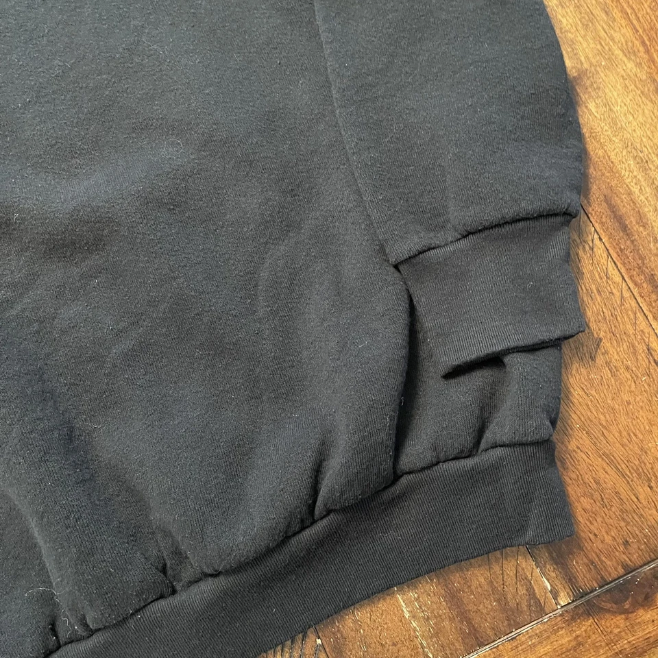 Vintage Fruit Of The Loom Crewneck Sweatshirt Womens Medium Black USA Made 90s - Image 4 of 4