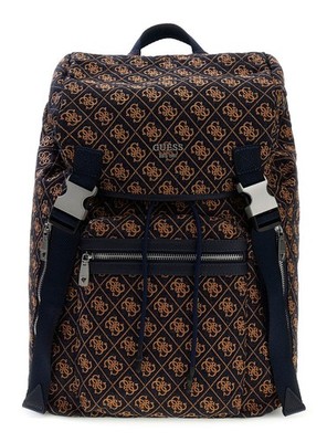 GUESS Berlin Backpack Rucksack Rucksack Deep Indigo dunkelblau hellbraun Neu