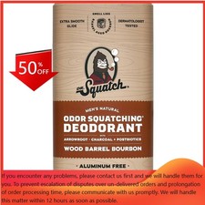 DR. SQUATCH Men's Natural Solid Deodorant Wood Barrel Bourbon 2.65oz