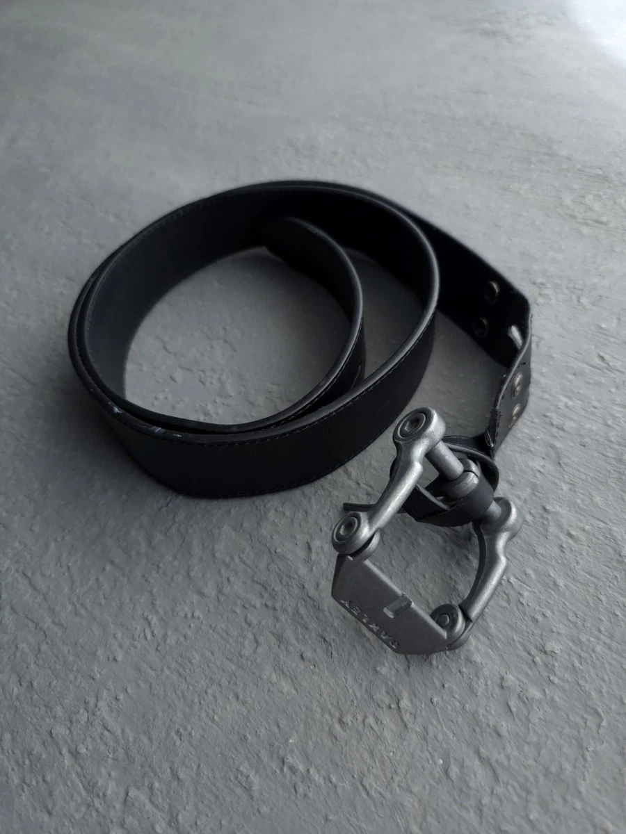 Oakley Black 1 Row Leather Belt Size Medium Oakley Black One Size Belts for Men for sale | eBay main image 4