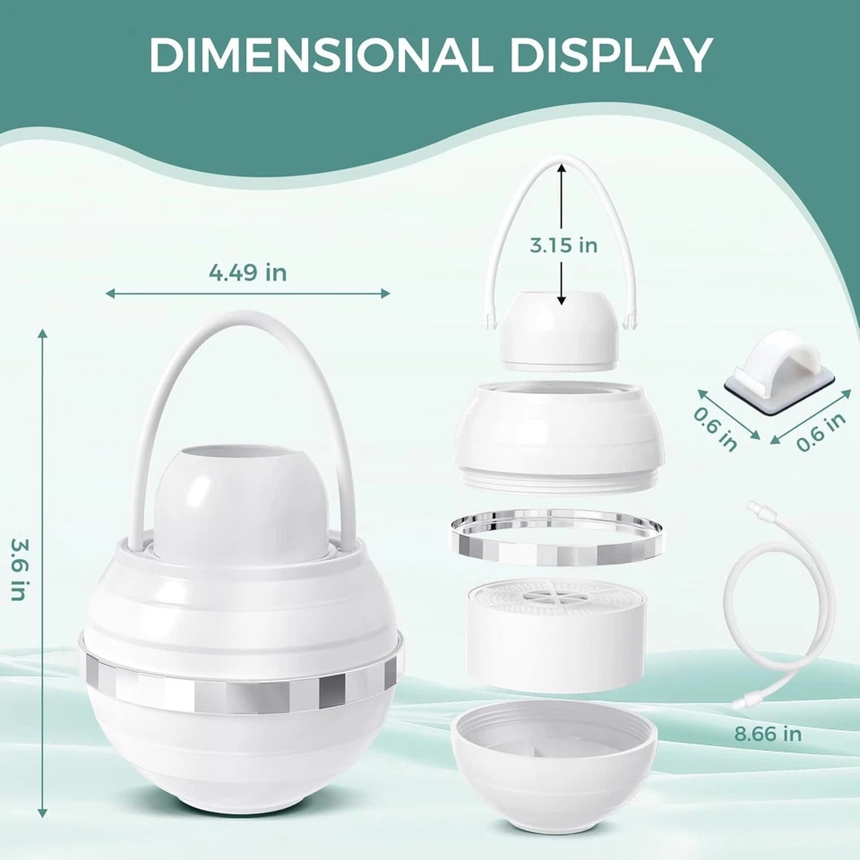 Bath Filter for Tub Water Filter with Overflow Removes Chlorine Fluoride Cont... - Image 4 of 4