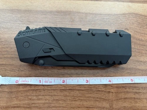 Schrade 911B Rescue Assist Knife w/Strap Cutter & Glass Breaker, Excellent Cond.